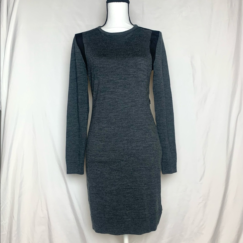Michael Kors grey long sleeve zip up dress